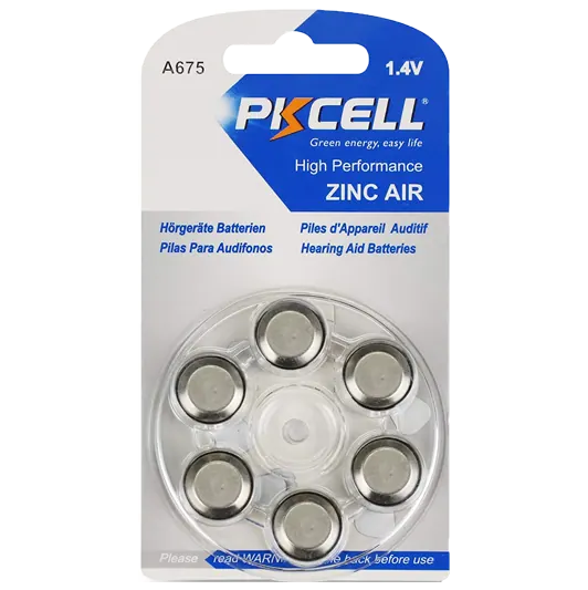 6PK #675 HEARING AID BATTERIES
